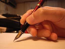 LOR writing hand