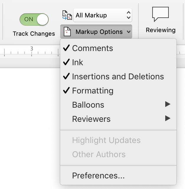 my document view keeps changing in word for mac