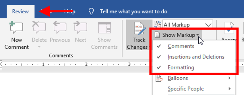 way to accept all formatting changes in word