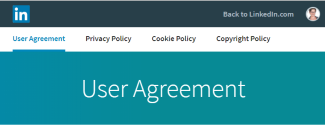 LinkedIn's New TOS: It's Personal
